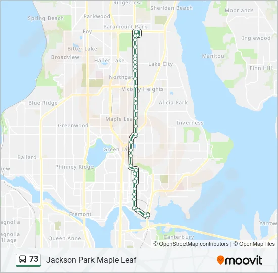 73 Bus Line Map