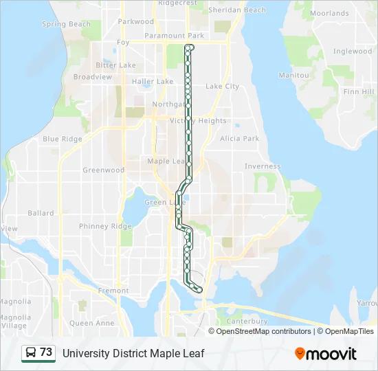 73 Bus Line Map