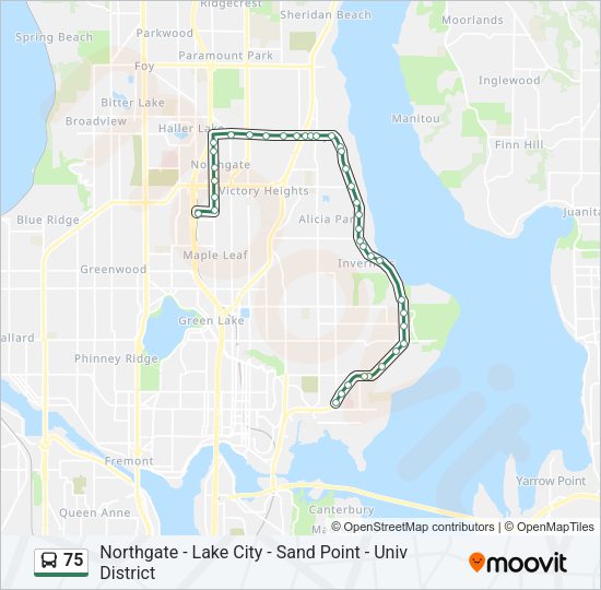 75 Bus Line Map