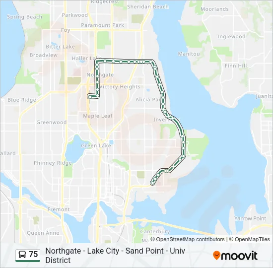 75 Bus Line Map