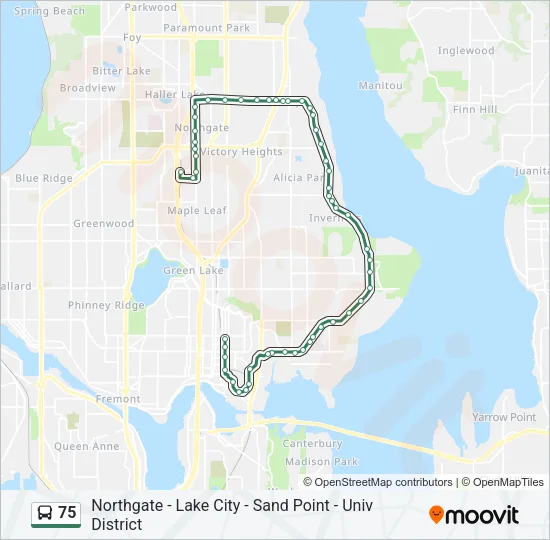 75 Bus Line Map