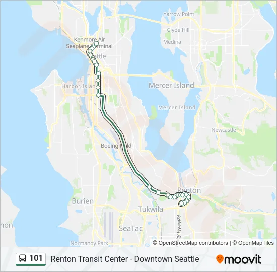 101 Bus Line Map
