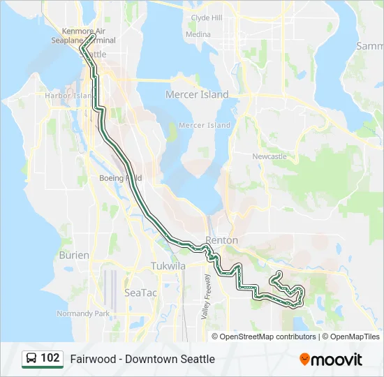 102 Bus Line Map