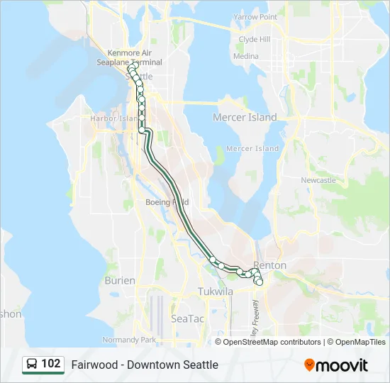 102 Bus Line Map