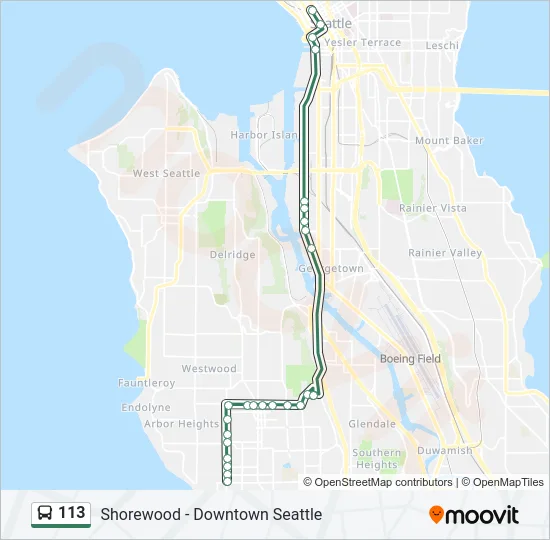 113 Bus Line Map