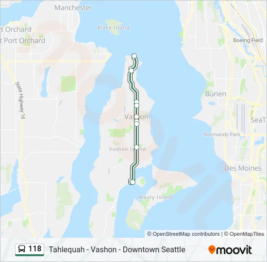 118 Bus Line Map