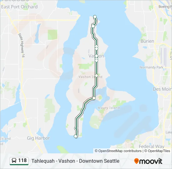 118 Bus Line Map
