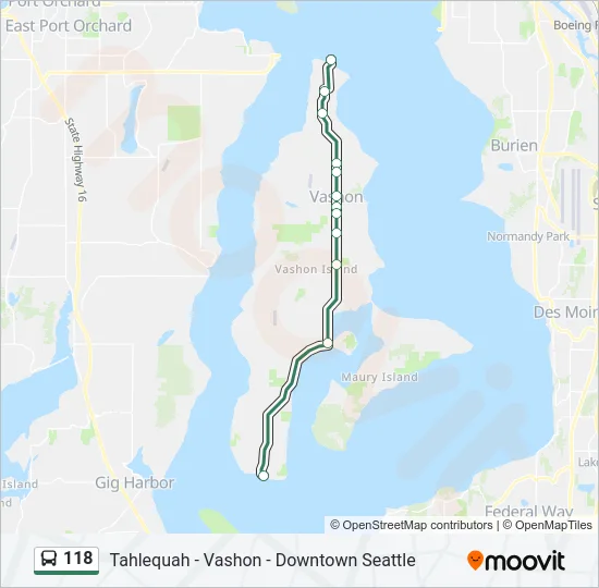 118 Bus Line Map