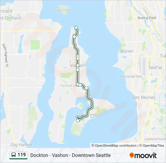 119 Bus Line Map
