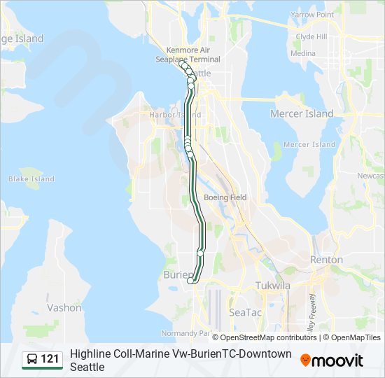 121 Route: Schedules, Stops & Maps - Burien Transit Center Via Sr-509 ...