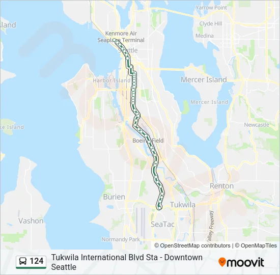 124 Bus Line Map