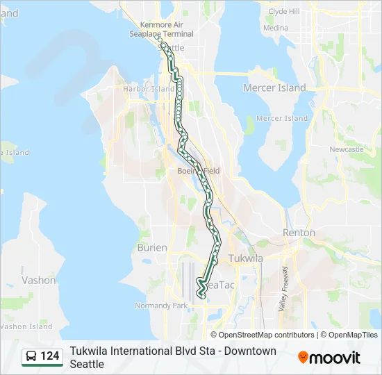 124 Bus Line Map