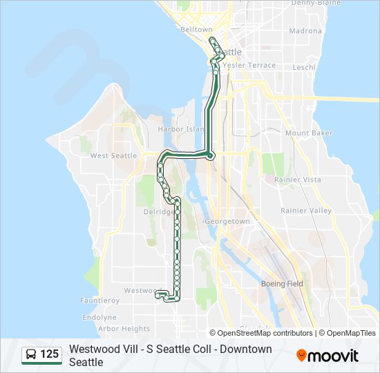 Mapa de 125 de autobús