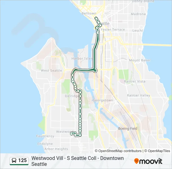 125 Bus Line Map