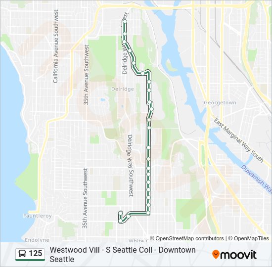 125 Bus Line Map