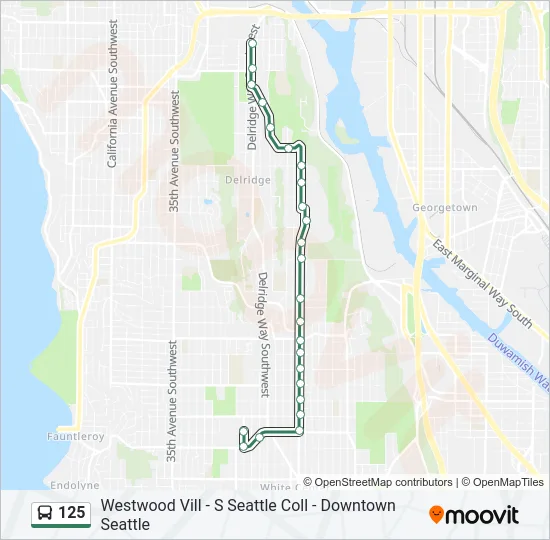 125 Bus Line Map