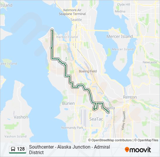 128 bus Line Map