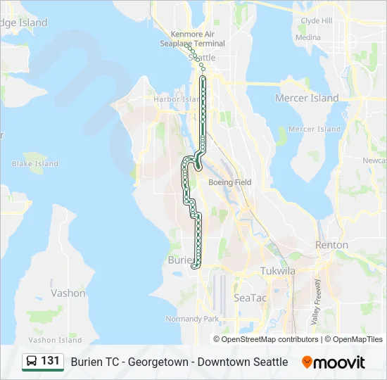 131 Bus Line Map