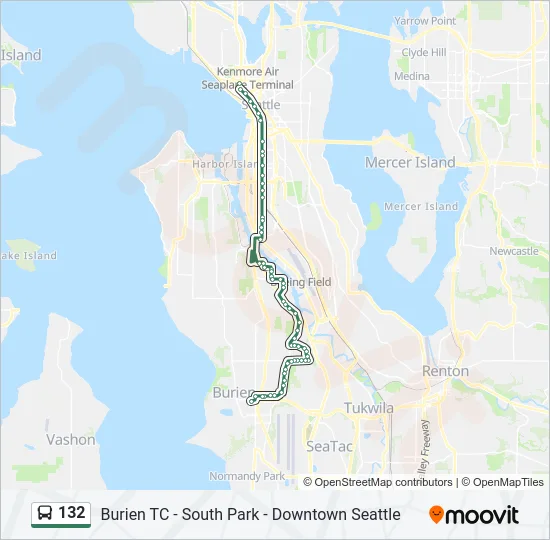 132 Bus Line Map