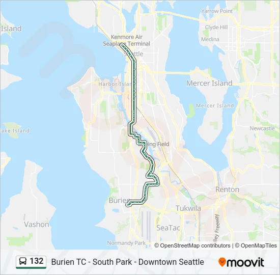 132 Bus Line Map