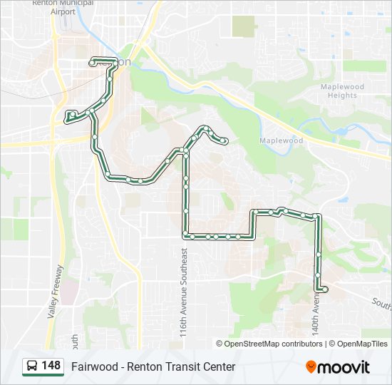 148 bus Line Map