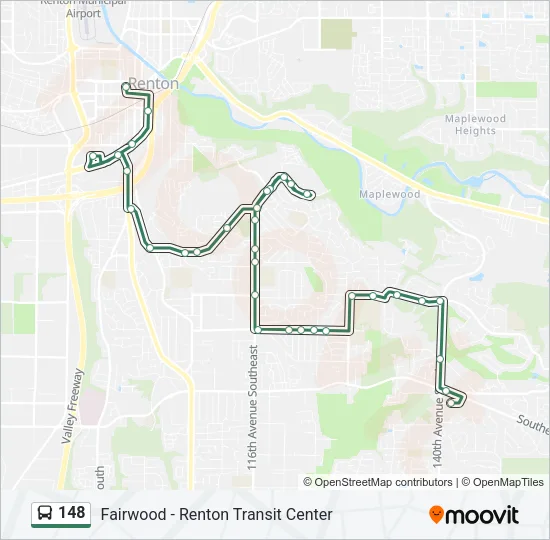 148 Bus Line Map