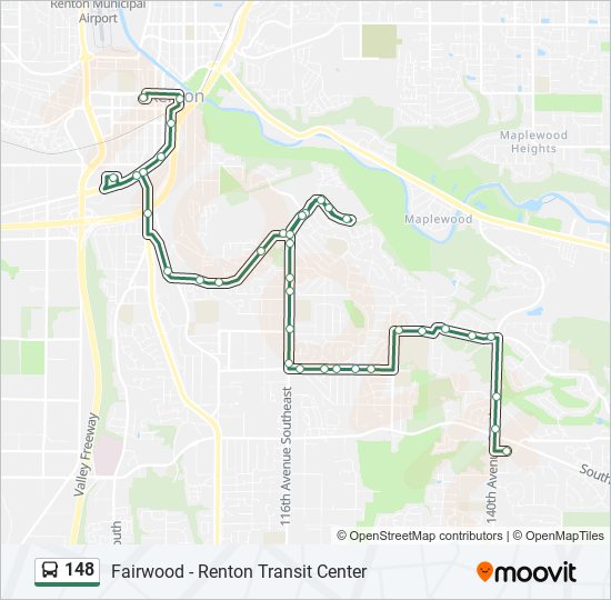 148 Bus Line Map