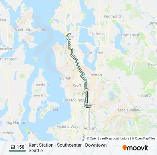 Kent Rights Of Way Map 150 Route: Schedules, Stops & Maps - Kent Southcenter (Updated)
