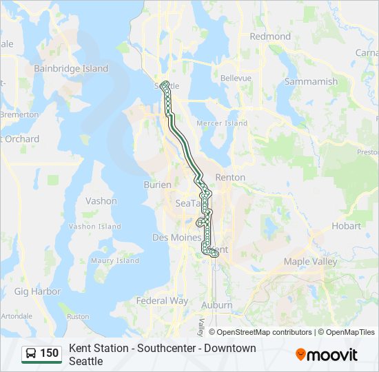 Mapa de 150 de autobús