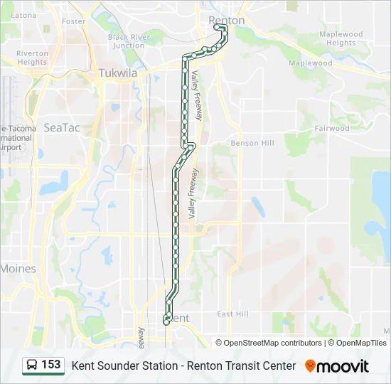 153 Bus Line Map