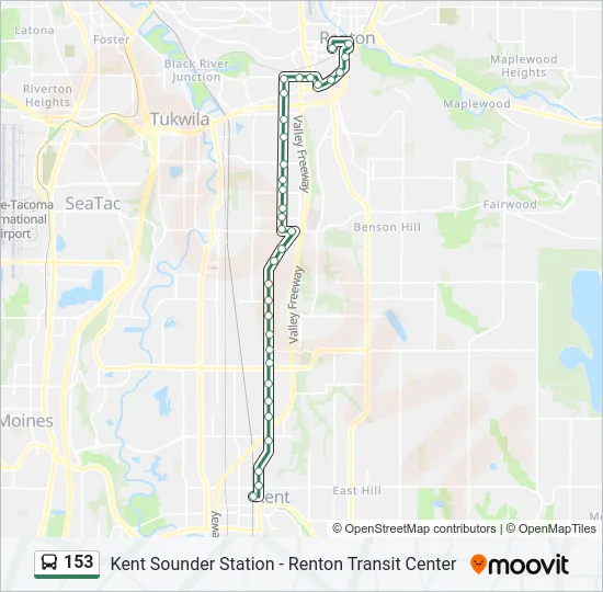 153 Bus Line Map