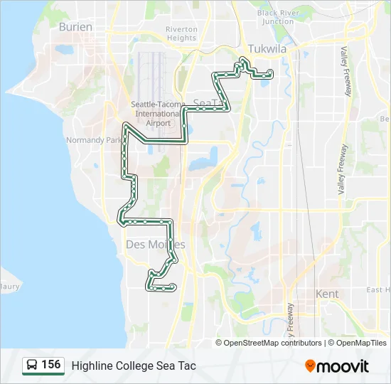 156 Bus Line Map