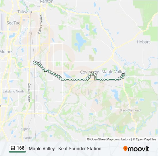 168 bus Line Map