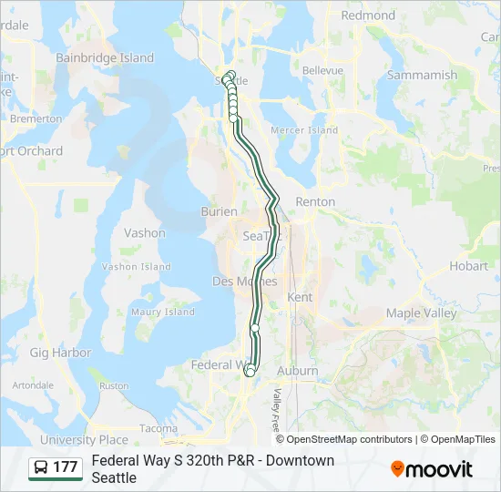 177 Bus Line Map