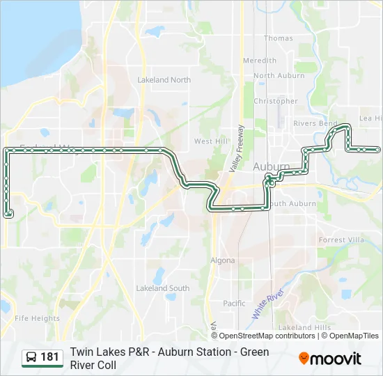 181 Bus Line Map