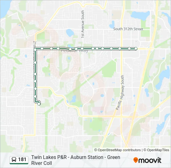 181 Bus Line Map