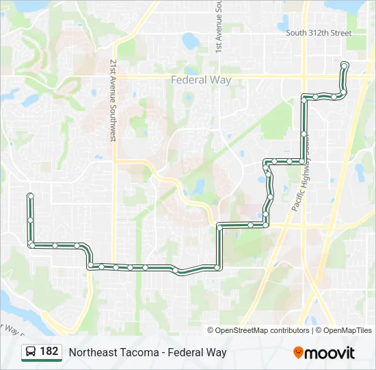182 Bus Line Map