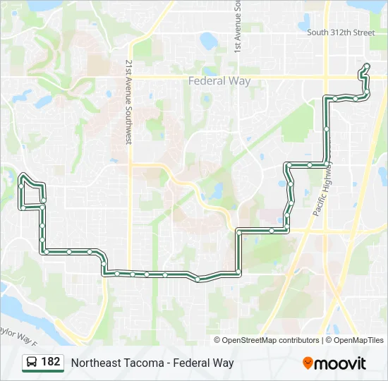 182 Bus Line Map