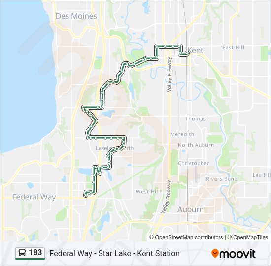 183 Bus Line Map