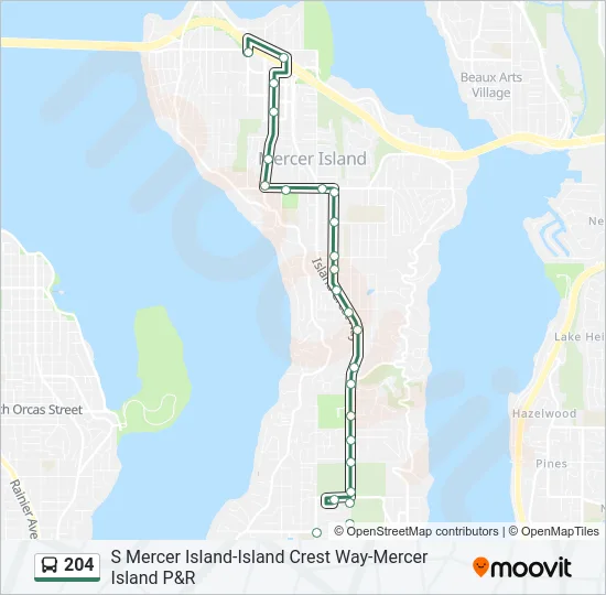 204 Bus Line Map