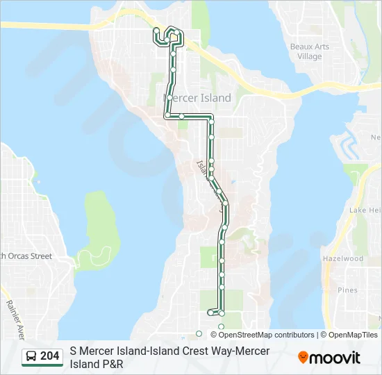 204 Bus Line Map