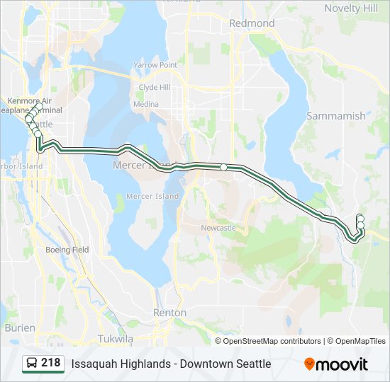 218 Bus Line Map