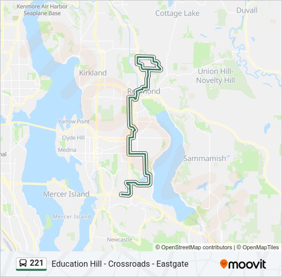 221 Bus Line Map