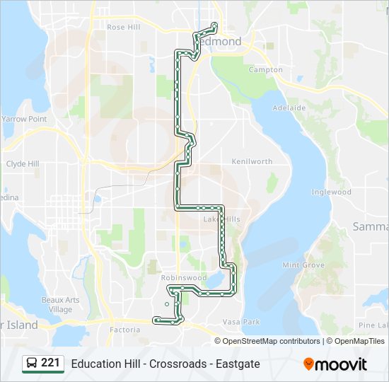 221 Bus Line Map