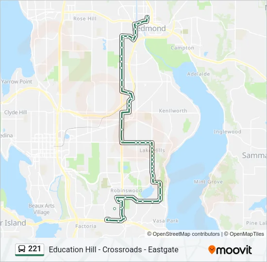 221 Bus Line Map