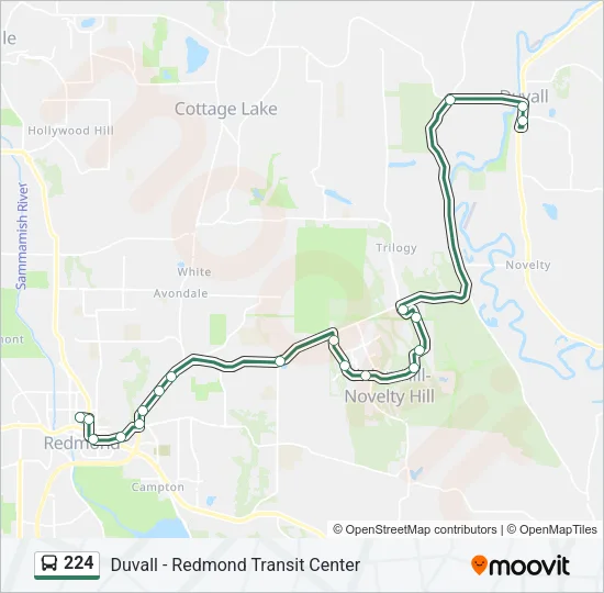 224 Bus Line Map