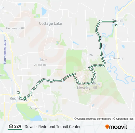 224 Bus Line Map