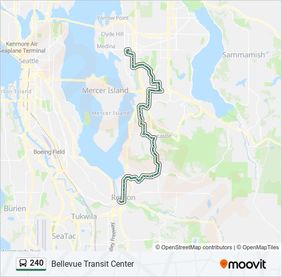 240 bus Line Map