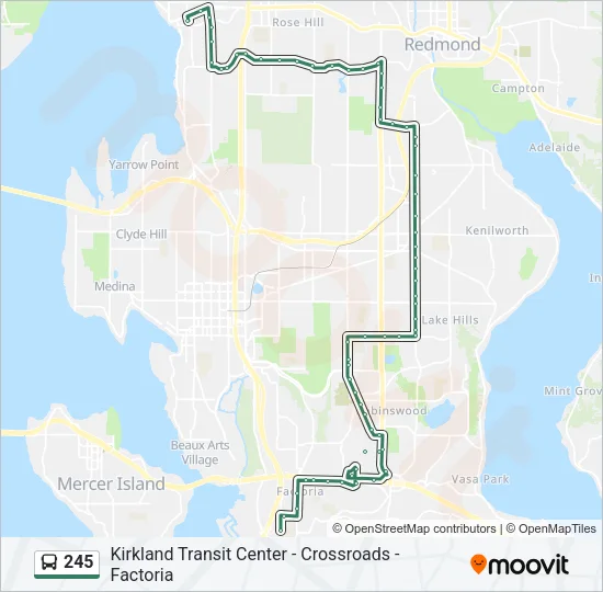 245 Bus Line Map