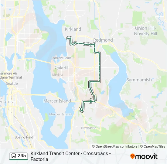 245 Bus Line Map